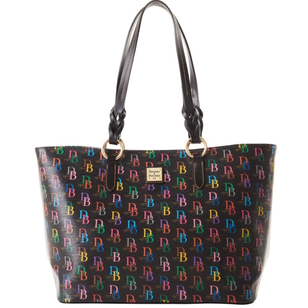 Dooney & Bourke Large  MultiColor Nelly Tote with match wallet.